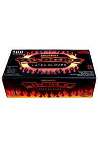 100 כפפות לטקס שחורות 