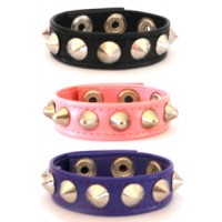 SHARP CONE STUDDED LEATHER COCKRING טבעת